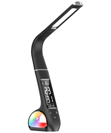 MeanIT Lampa, LED, stolna sa satom i alarmom - L10
