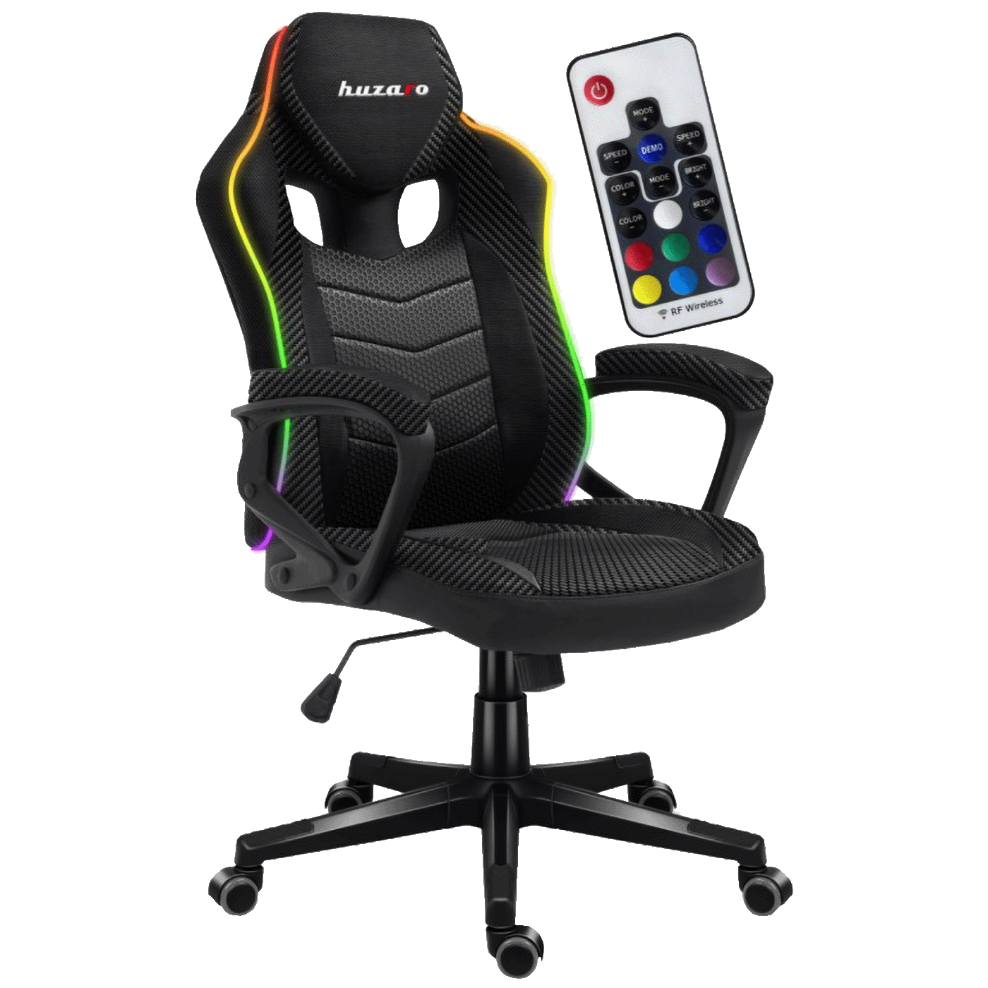 Huzaro Gaming stolica, RBG, Carbon, daljinski upravljač - Force 2.5 RGB Carbon Mesh
