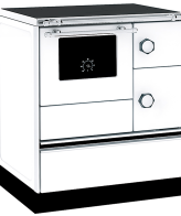 Alfa Plam Šporet na čvrsto gorivo 7kW, lijeva, bijela - ALFA 70 FAVORIT