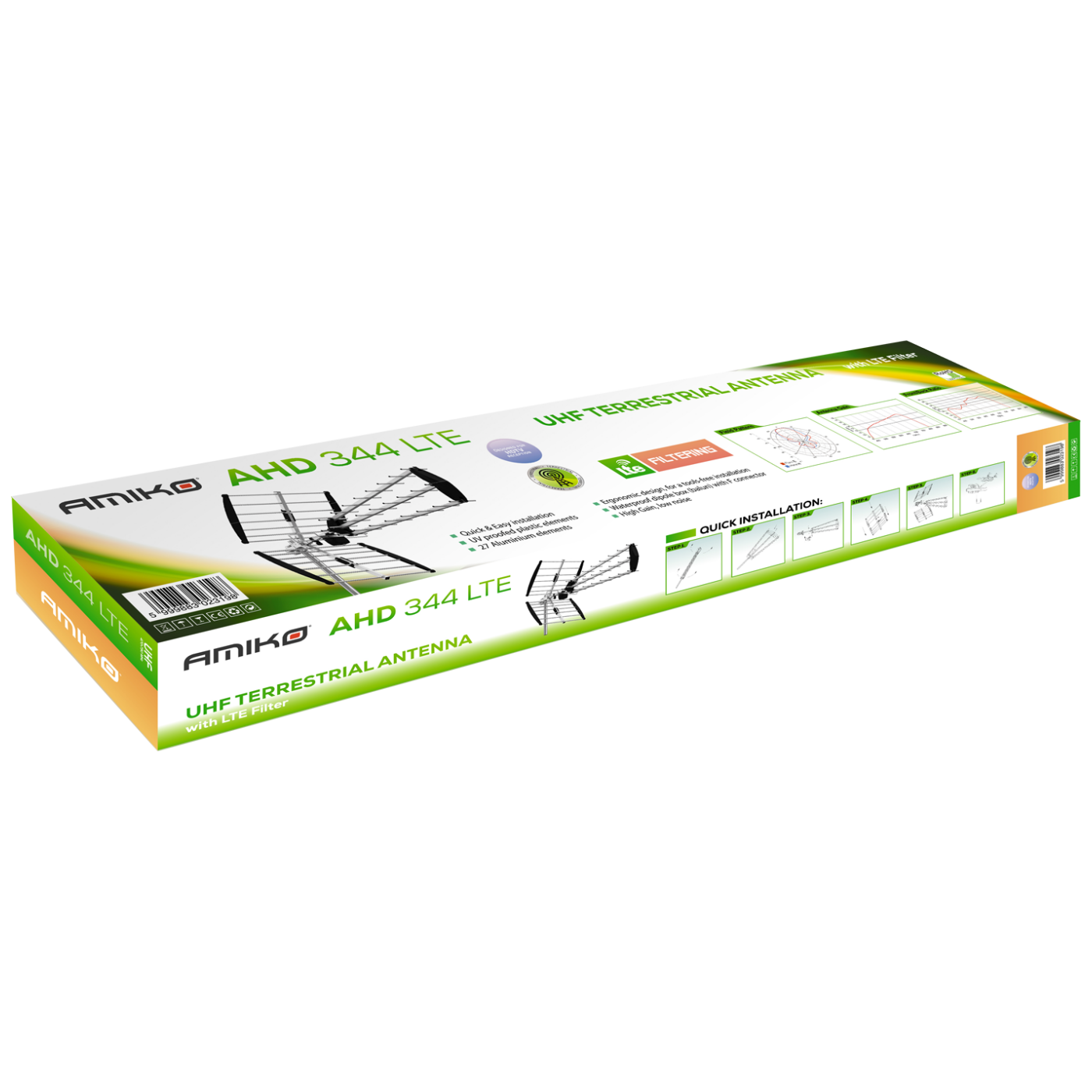 Amiko Antena Triplex Loga, 27 elementa,Alu, 15.5db, LTE filter - AHD 344 LTE - Image 2