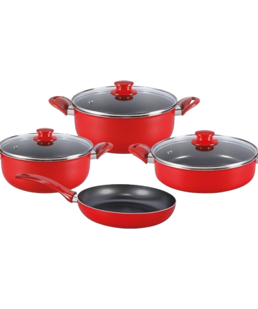 Zilan Posuđe, teflon, set 7/1, crvena - ZLN9379