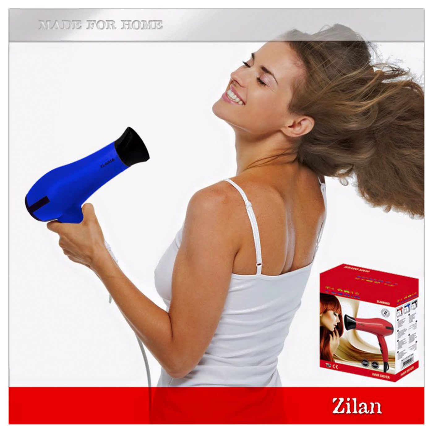 Floria Fen za kosu, 2000 W, crvena - ZLN8984 - Image 3