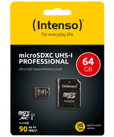 (Intenso) Micro SDHC/SDXC kartica 64GB Class 10, UHS-I +adapter, Pro - MicroSD 64GB Class10 UHS-I Pro