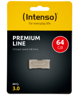 (Intenso) USB Flash 64GB Hi-Speed USB 3.0 up to 100MB/s, Premium Line - USB3.0-64GB/Premium Line