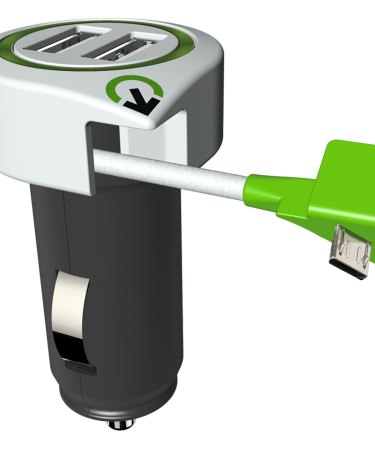 q2power Auto punjač, Dual USB, 3.1A, microUSB - TRIPLE USB CAR CHARGER M