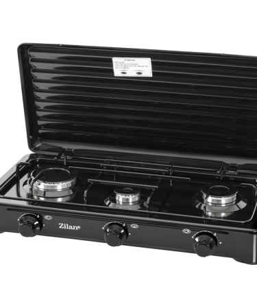 Zilan Plinski rešo sa 3 plamenika, 2300 W, crna - ZLN0032/BK