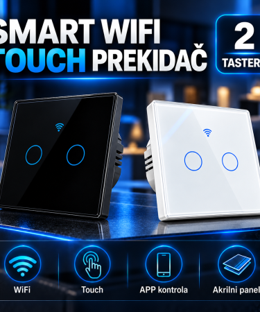 Smart Wifi Touch prekidač 2 taster